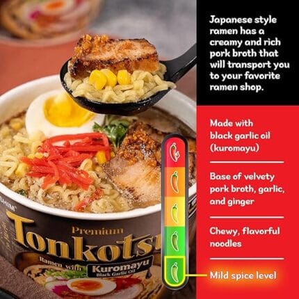 Nongshim Tonkotsu Kuromayu Bowl 101 g - ramen coreano