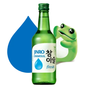 Botella de Soju Coreano Jinro Chamisul Fresh 360 ml