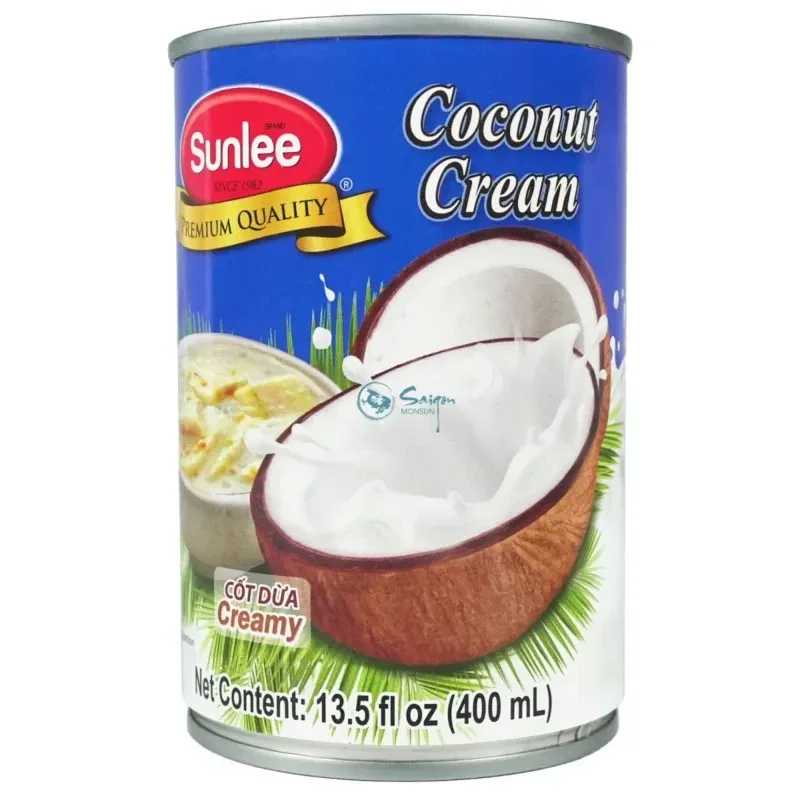 Sunlee Coconut Cream 400 ml - crema de coco para cocina asiatica