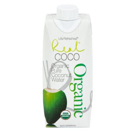Real Coco Agua de Coco Organica 500 ml empaque Tetra Pak