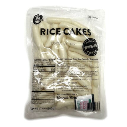 Paquete de rice cakes coreanos para preparar tteokbokki 500 g