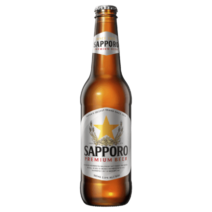 Sapporo Premium Beer 355 ml botella de vidrio cerveza japonesa