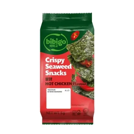 Bibigo Alga Snack Pollo Picante - snack coreano crujiente