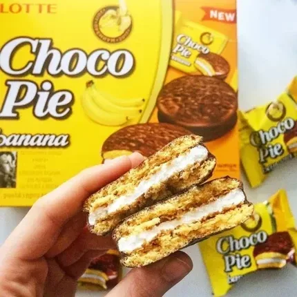 Orion Choco Pie Banana Unidad - pastelito coreano