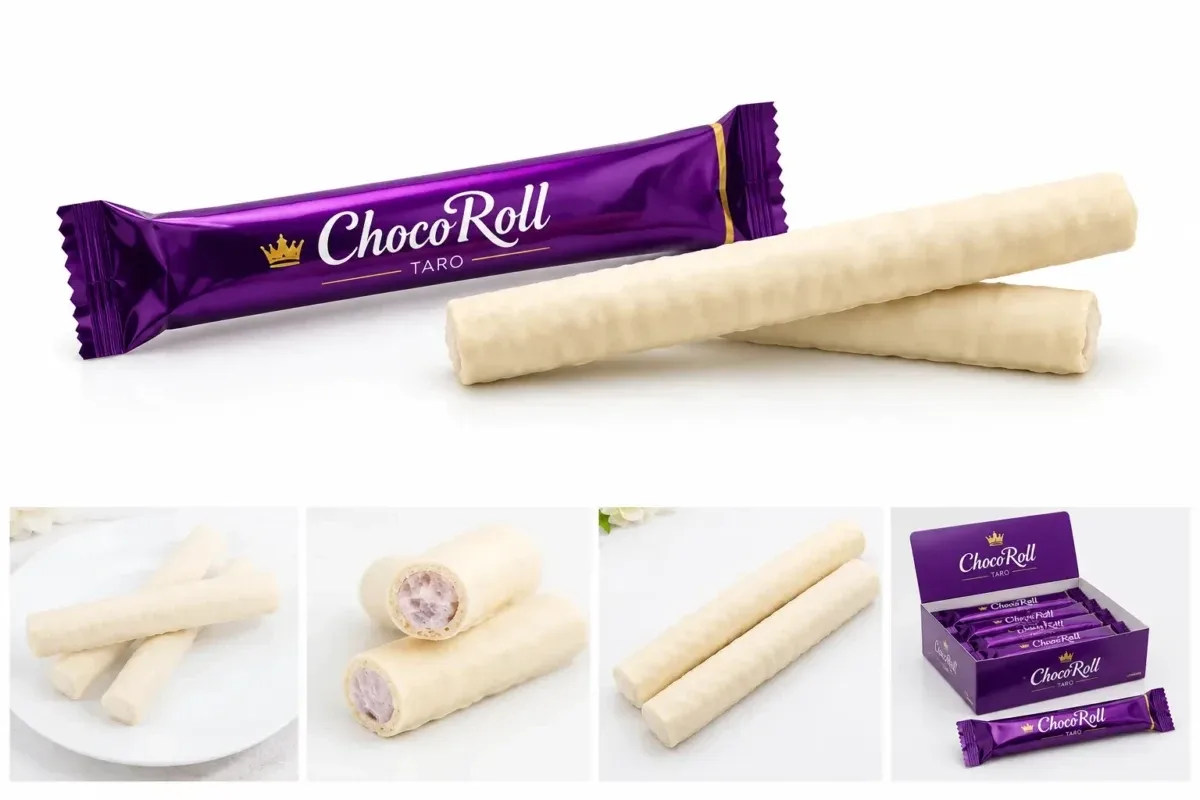 Imei Choco Roll Taro - barquillos asiaticos