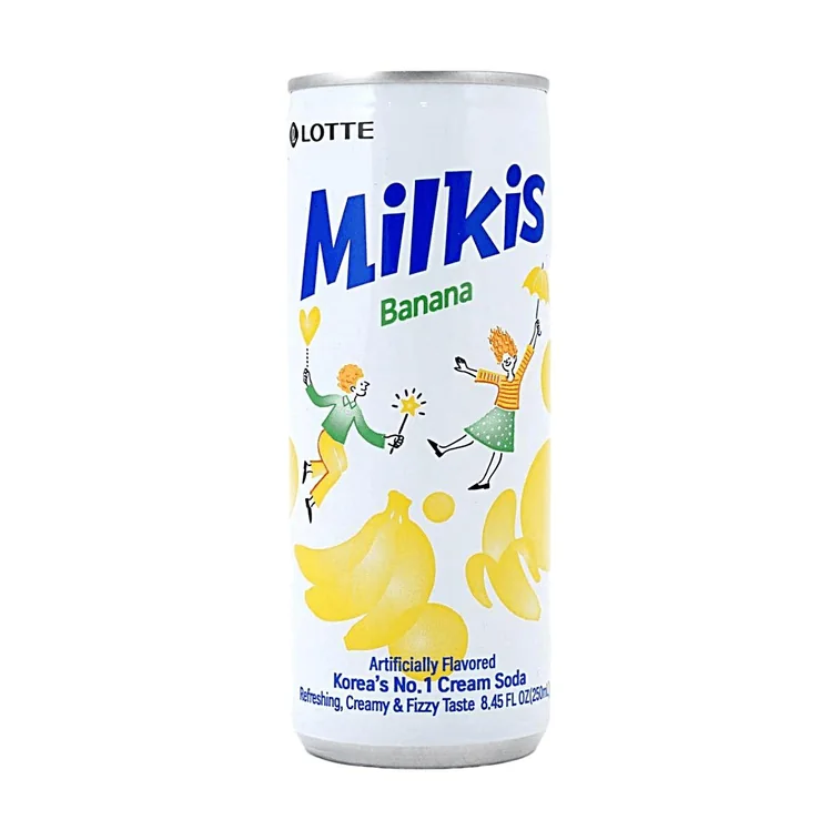 Lotte Milkis Banana - bebida coreana cremosa