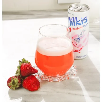 Lotte Milkis Fresa - bebida coreana cremosa