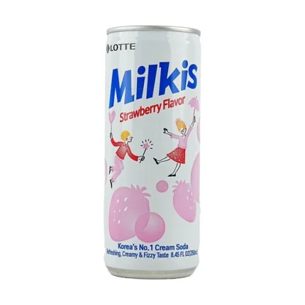 Lotte Milkis Fresa - bebida coreana cremosa