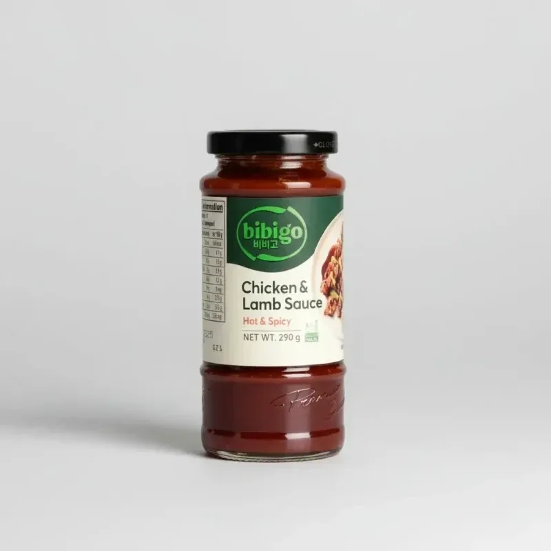 Bibigo Chicken & Lamb Sauce Hot & Spicy 490 g - salsa coreana