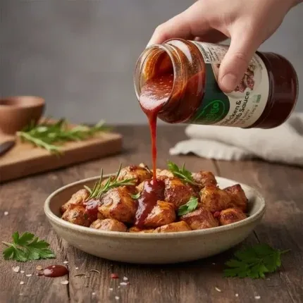 Bibigo Chicken & Lamb Sauce Hot & Spicy 490 g - salsa coreana