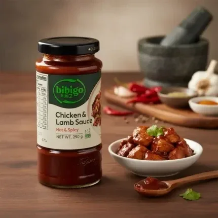 Bibigo Chicken & Lamb Sauce Hot & Spicy 490 g - salsa coreana