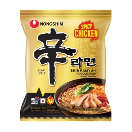 Nongshim Shin Ramyun Spicy Chicken 120g - ramen coreano