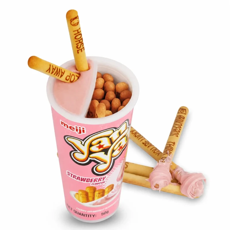 Meiji Yan Yan Strawberry - palitos con crema de fresa