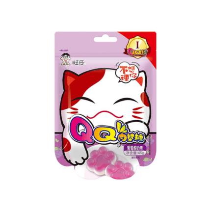 Want Want Cat Paw Gummy Grape Yogurt 45 g