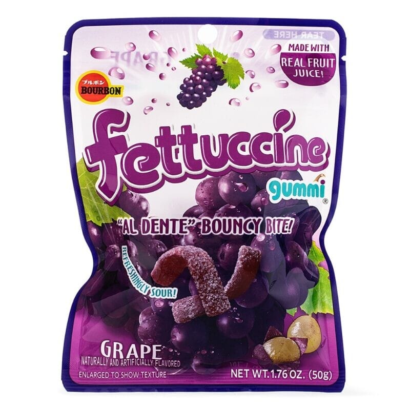 Bourbon Fettuccine Gummy Grape 50 g