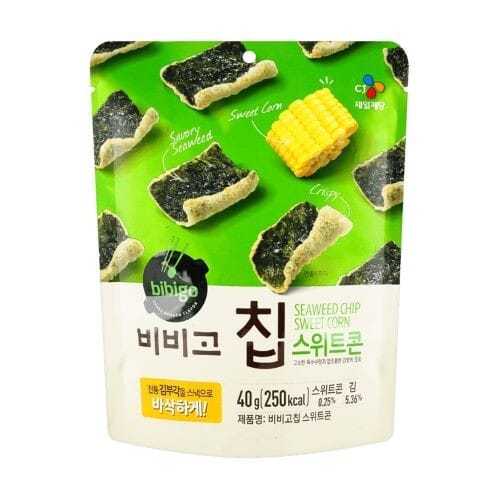 Bibigo Seaweed Chip Sweet Corn 40 g - snack de alga maiz dulce