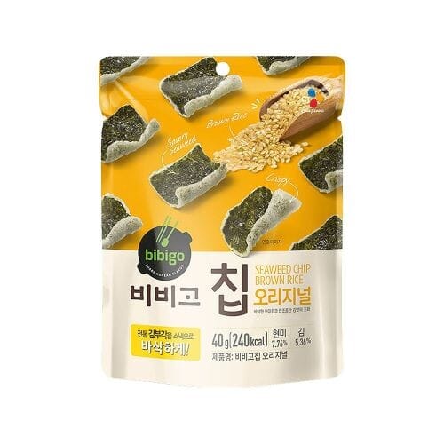 Bibigo Seaweed Chip Rice Crisp 40 g - snack de alga