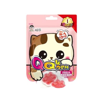 Want Want Cat Paw Gummy Strawberry Yogurt 45 g
