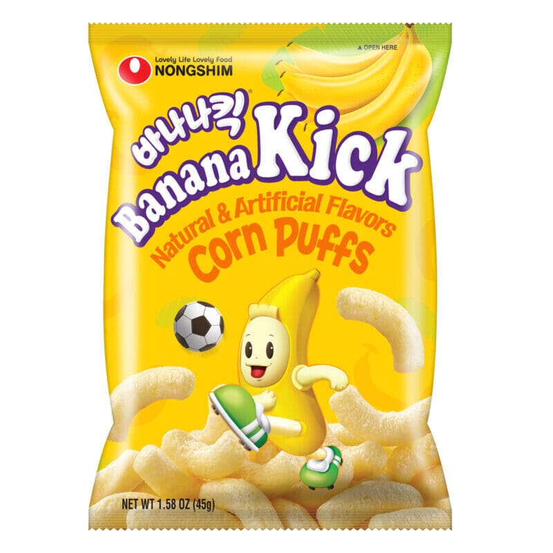 Nongshim Banana Kick 45 g - snack coreano de banano